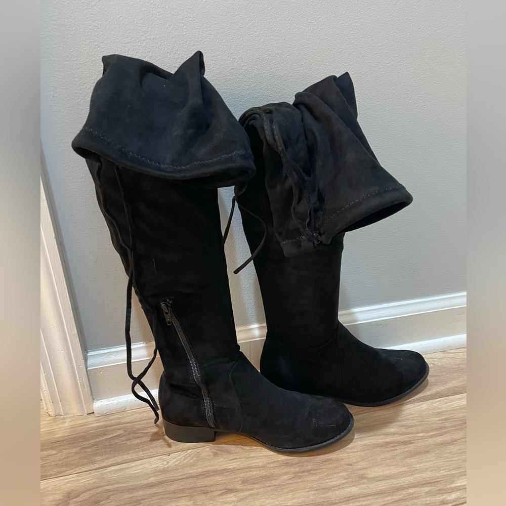 A New Day Black Over the Knee Women's Boots / Size 6.5